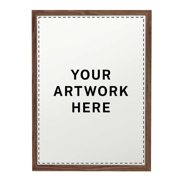 United Visual Products Drop-In Shadowbox, 18"x24", Walnut/Black UVSB1824-WALNUT-BLACK - main